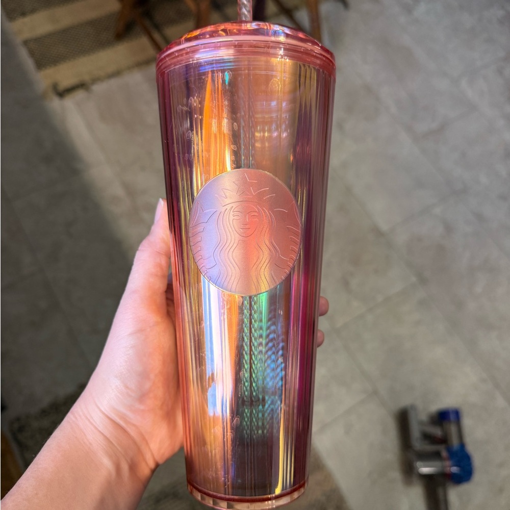 Starbucks Pink and Orange Reflective Tumbler